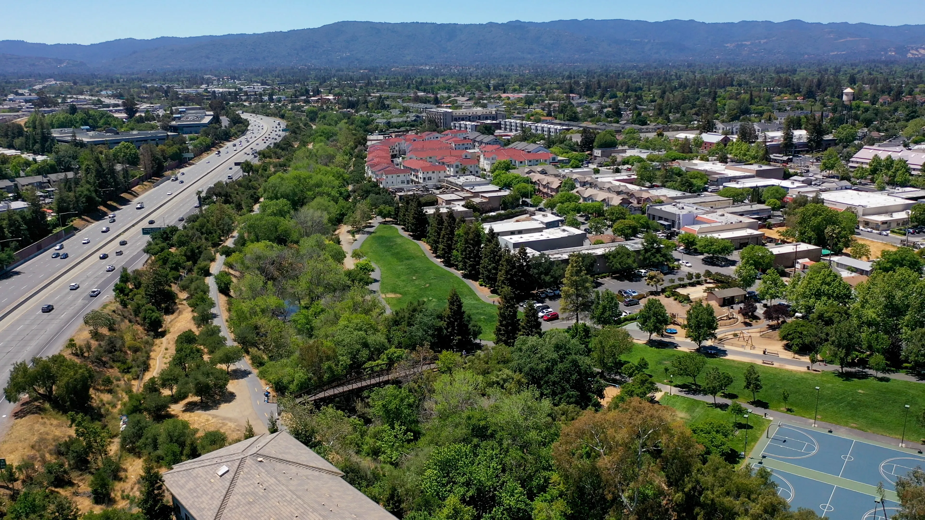 Aerial view of Campbell, California